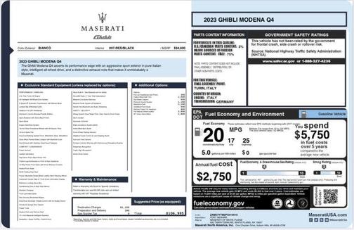 2023 Maserati Ghibli Modena Q4