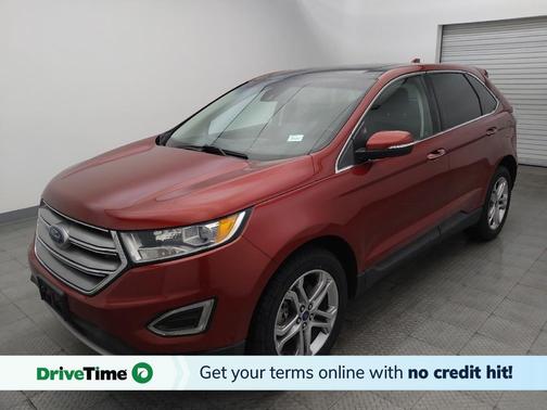 Red 2017 Ford Edge Titanium