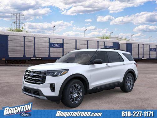 Star White Metallic Tri-Coat 2026 Ford Explorer Active
