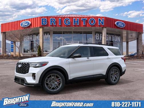 Star White Metallic Tri-Coat 2027 Ford Explorer ST-Line
