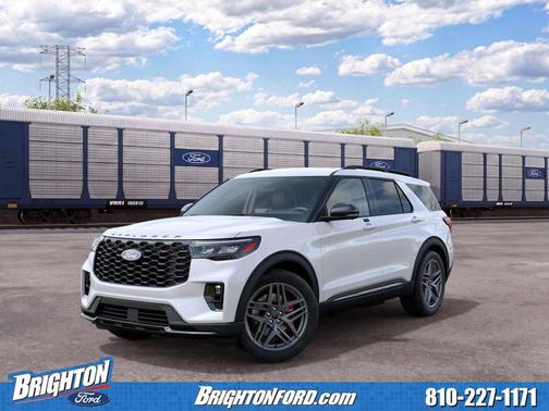 Star White Metallic Tri-Coat 2027 Ford Explorer ST-Line