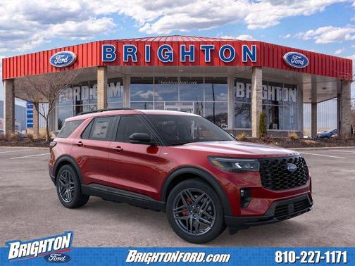 Rapid Red Metallic Tinted Clearcoat 2026 Ford Explorer ST-Line