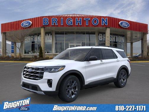 Star White Metallic Tri-Coat 2026 Ford Explorer Active