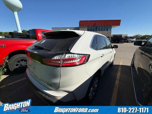Star White Metallic Tri-Coat 2020 Ford Edge Titanium