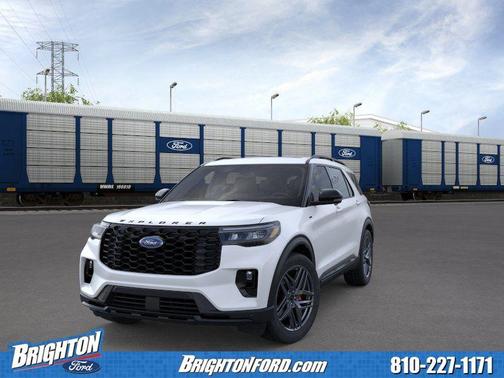 Star White Metallic Tri-Coat 2026 Ford Explorer ST-Line