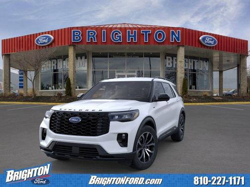 Star White Metallic Tri-Coat 2026 Ford Explorer ST-Line