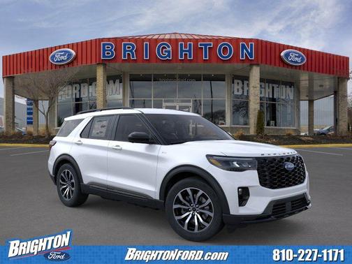 Star White Metallic Tri-Coat 2026 Ford Explorer ST-Line