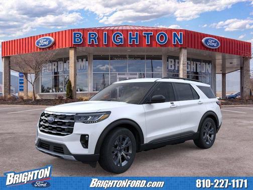 Star White Metallic Tri-Coat 2026 Ford Explorer Active