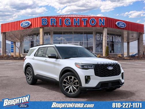 Star White Metallic Tri-Coat 2027 Ford Explorer ST-Line
