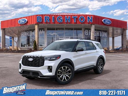 Star White Metallic Tri-Coat 2027 Ford Explorer ST-Line