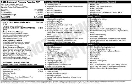Red 2018 Chevrolet Equinox Premier