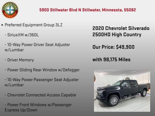 Black 2020 Chevrolet Silverado 2500 High Country