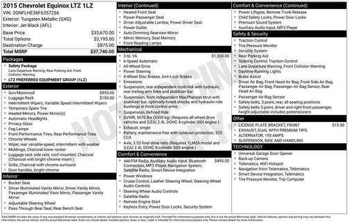 2015 Chevrolet Equinox LTZ
