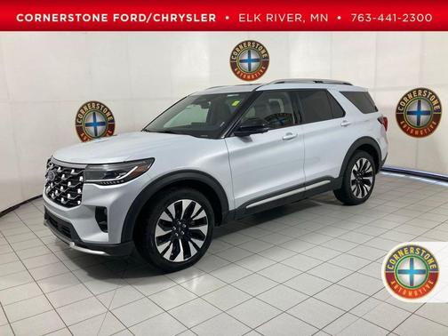 White 2025 Ford Explorer Platinum