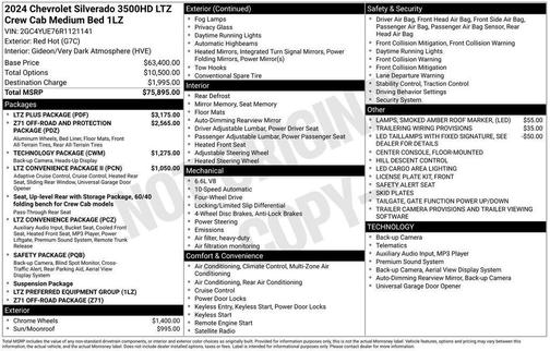 Red 2024 Chevrolet Silverado 3500 LTZ