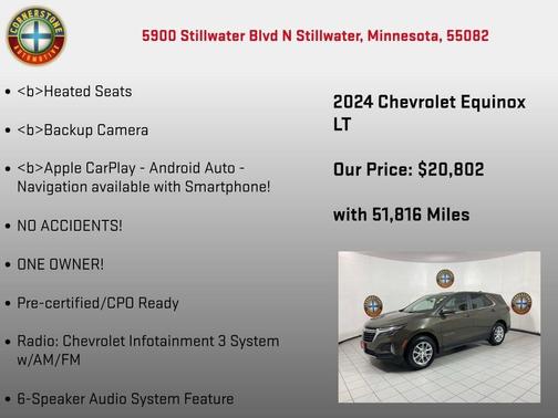Brown 2024 Chevrolet Equinox LT