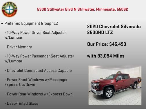 Red 2020 Chevrolet Silverado 2500 LTZ