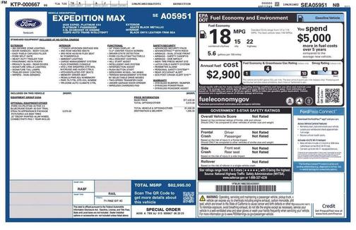 Black 2025 Ford Expedition Max Platinum