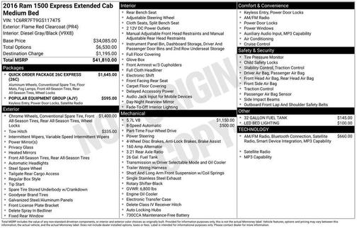 Red 2016 RAM 1500 Tradesman/Express