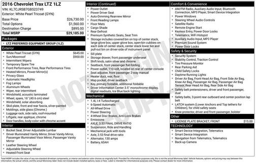 2016 Chevrolet Trax LTZ