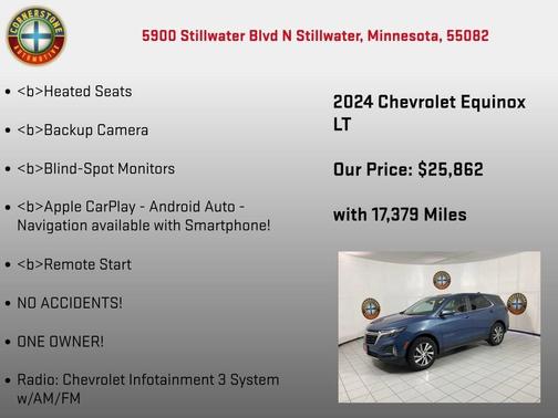 Blue 2024 Chevrolet Equinox LT
