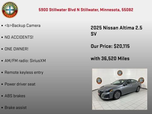 Gun Metallic 2025 Nissan Altima SV