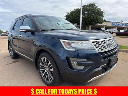 Blue 2017 Ford Explorer Platinum