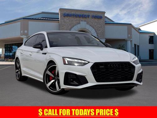 Glacier White 2023 Audi A5 Sportback 45 S Line Premium Plus