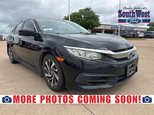 Black 2016 Honda Civic EX