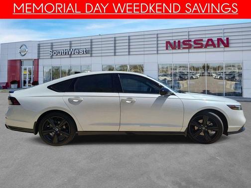 White 2025 Honda Accord Hybrid Sport-L