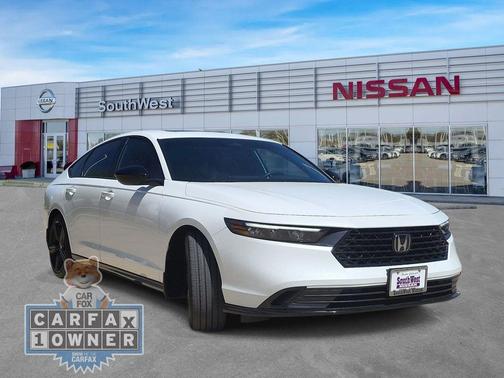 White 2025 Honda Accord Hybrid Sport-L