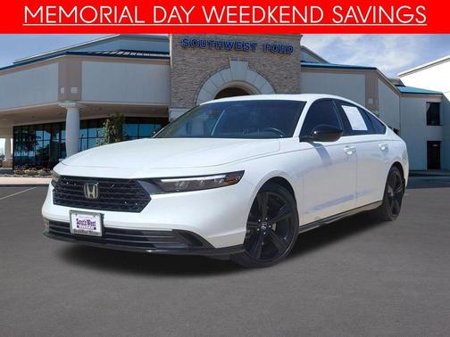 White 2025 Honda Accord Hybrid Sport-L