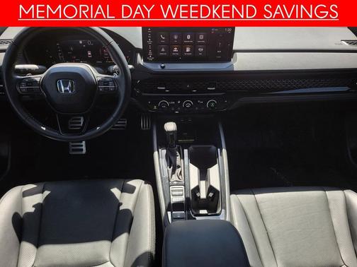 White 2025 Honda Accord Hybrid Sport-L