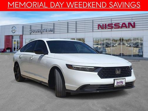 White 2025 Honda Accord Hybrid Sport-L