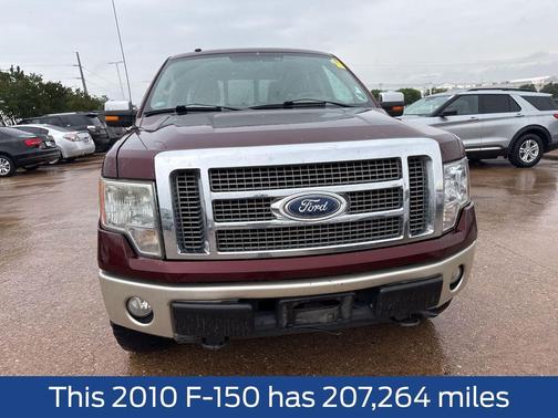 Red 2010 Ford F-150 Lariat