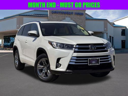 White 2019 Toyota Highlander Limited Platinum
