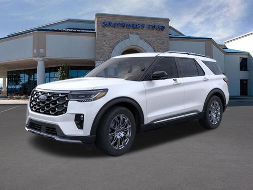 Star White Metallic Tri-Coat 2026 Ford Explorer Platinum