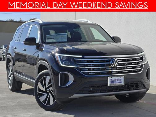 Black 2025 Volkswagen Atlas 2.0T SEL