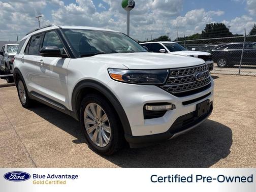 Star White Metallic Tri-Coat 2020 Ford Explorer Limited