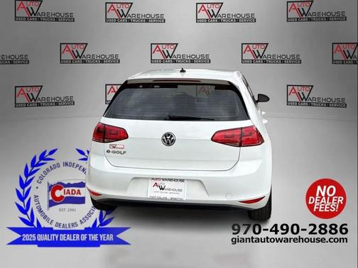 White 2016 Volkswagen e-Golf SE