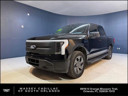 Black 2025 Ford F-150 Lightning Flash