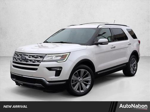 White Platinum Metallic Tri-Coat 2018 Ford Explorer Limited