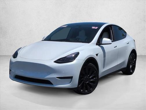 Pearl White Multi-Coat 2022 Tesla Model Y Long Range Dual Motor All-Wheel Drive