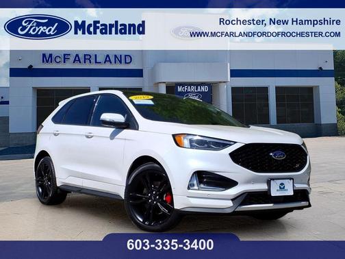 White Platinum Clearcoat Metallic 2019 Ford Edge ST