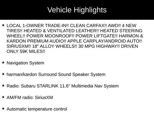 2021 Subaru Outback Touring XT
