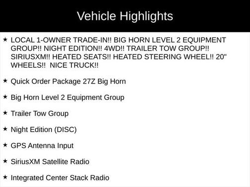 2022 RAM 1500 Big Horn/Lone Star