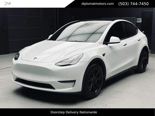 Pearl White Multi-Coat 2021 Tesla Model Y Long Range Dual Motor All-Wheel Drive