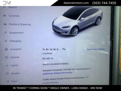 Pearl White Multi-Coat 2020 Tesla Model X Long Range Dual Motor All-Wheel Drive