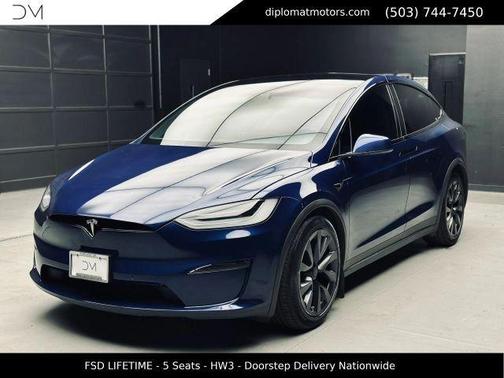 Deep Blue Metallic 2022 Tesla Model X Dual Motor All-Wheel Drive