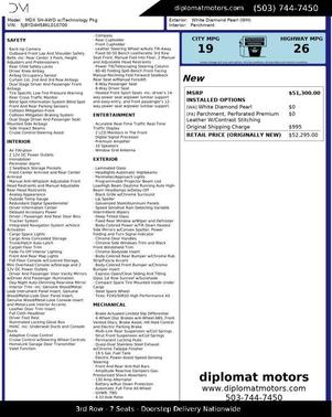 White Diamond Pearl 2019 Acura MDX 3.5L w/Technology Package